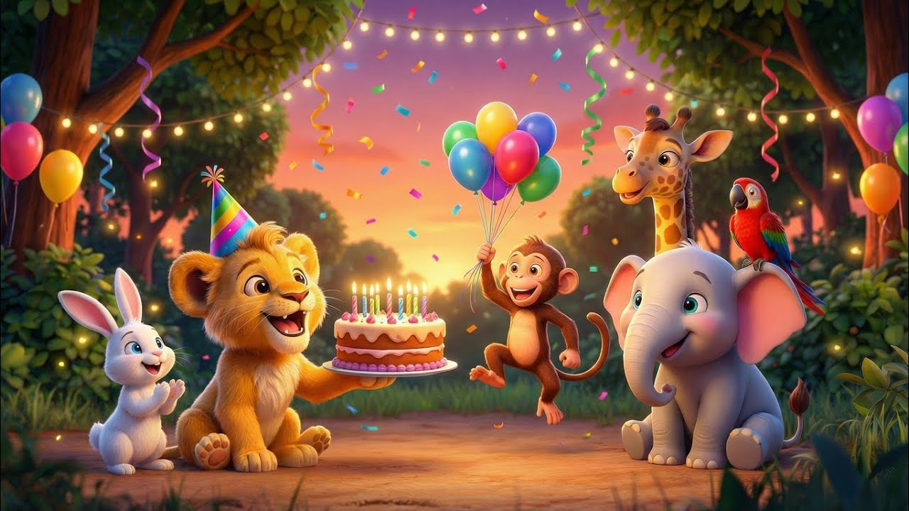 Sheru The Lion’s Birthday Party 🎉 | शेरू का जन्मदिन 🎂 | शेर का बर्थडे पार्टी |