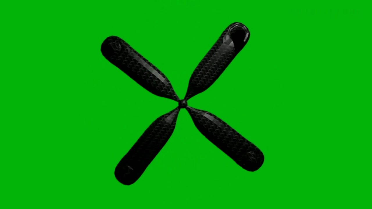 Black fan green screen video effect.