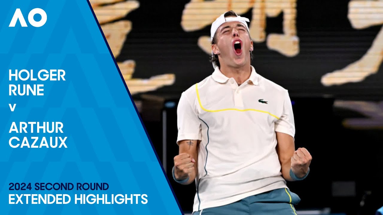 Holger Rune v Arthur Cazaux Extended Highlights | Australian Open 2024 Second Round