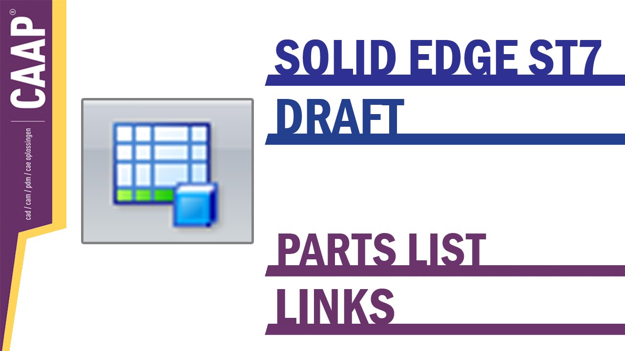Tips&Tricks; Solid Edge - Parts List Links