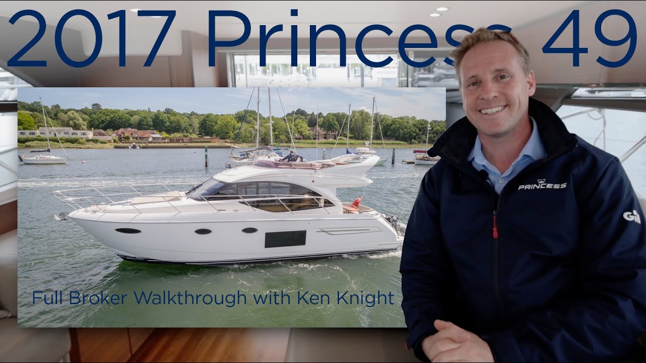 2017 Princess 49 'Cara Bella' Broker Walkthrough with Ken Knight