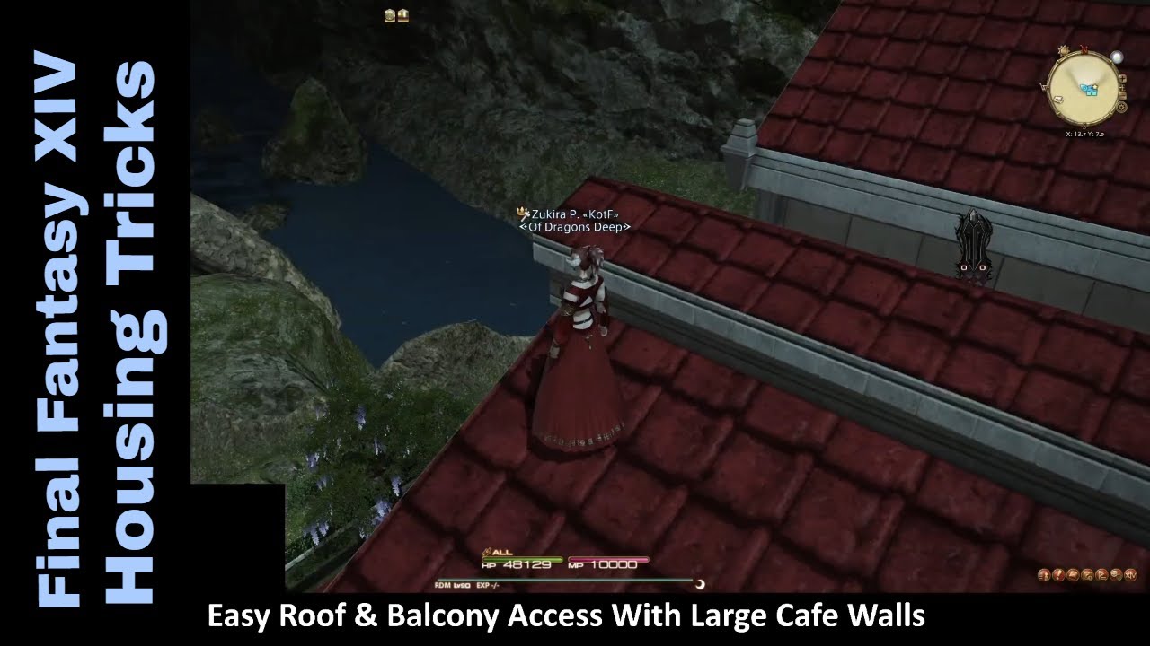 How To Glitch Onto The Roof And Balcony Of Large Cafe Walls In Final Fantasy XIV