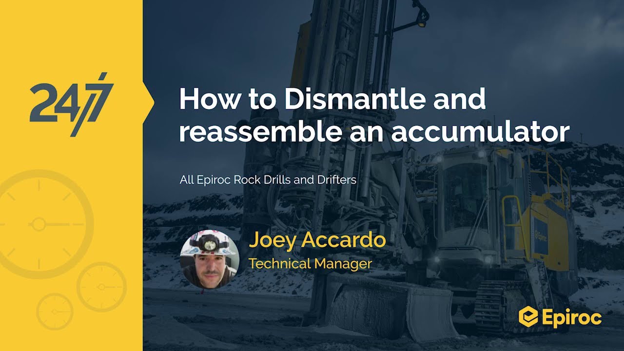 How to dismantle and reassemble an accumulator | Epiroc rock drills and drifters