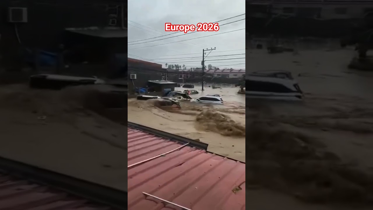 Europe Flood 2026: Massive Flash Floods & Record Heavy Rain Caught on Camera | Breaking News #shorts