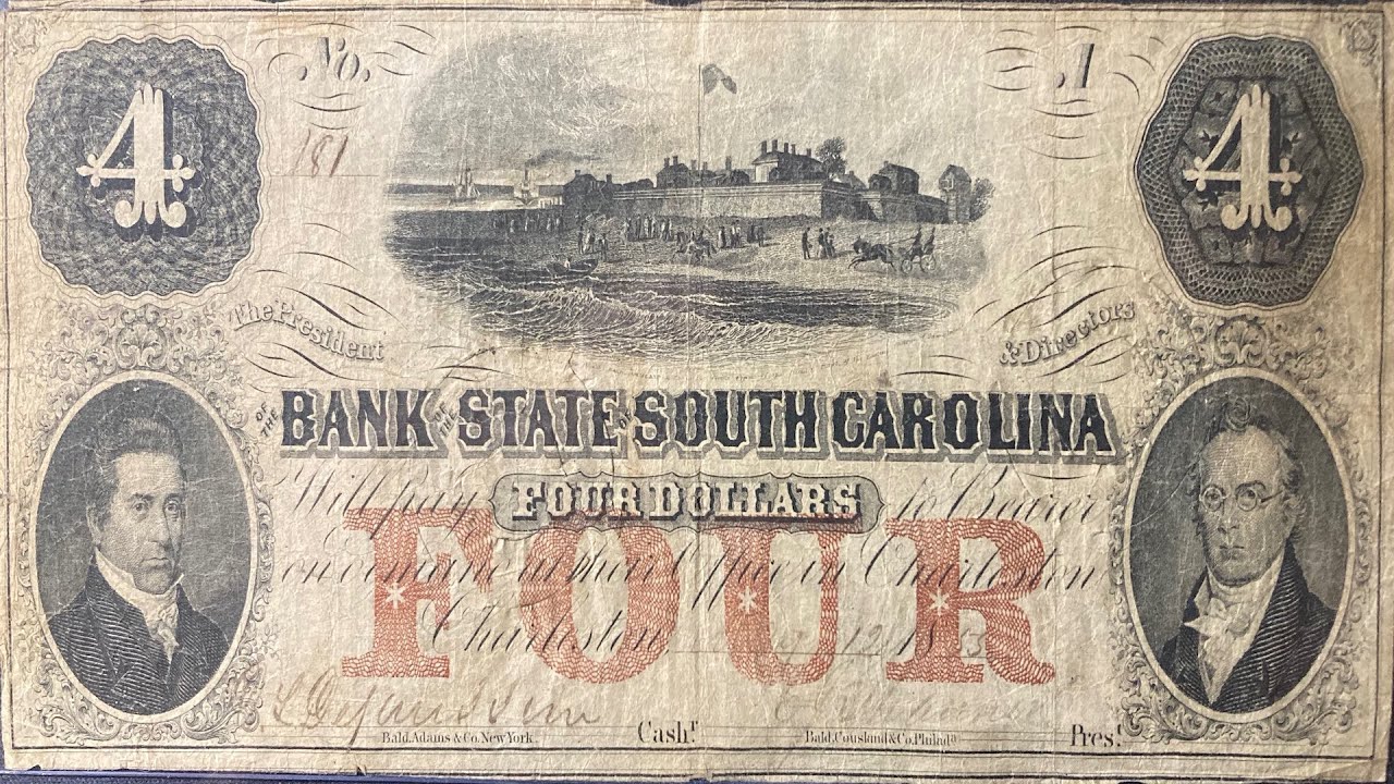 $4 Obsolete Banknote from 1855
