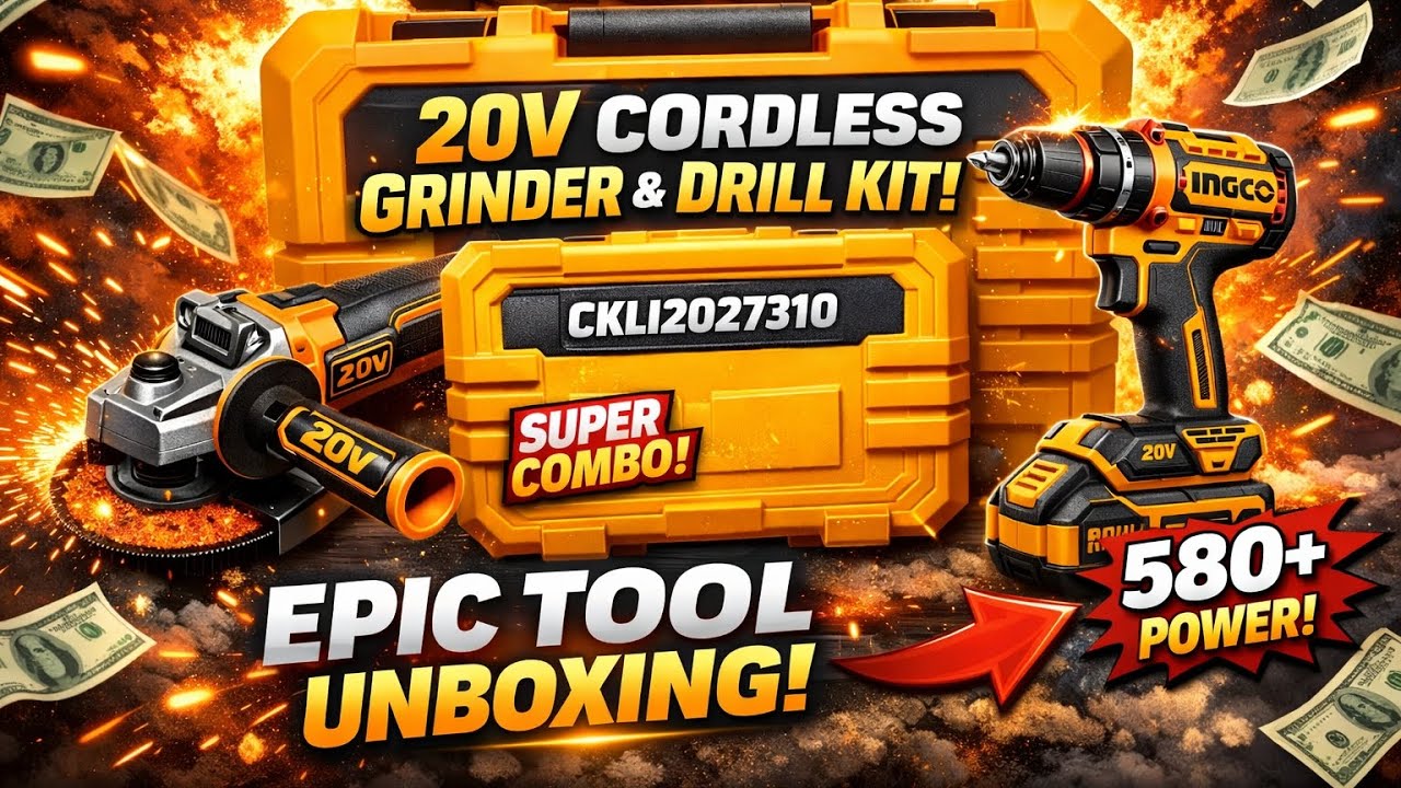 INGCO 20V Brushless Grinder & Drill Set | CKLI2027310 | Nawabpur Tools BD