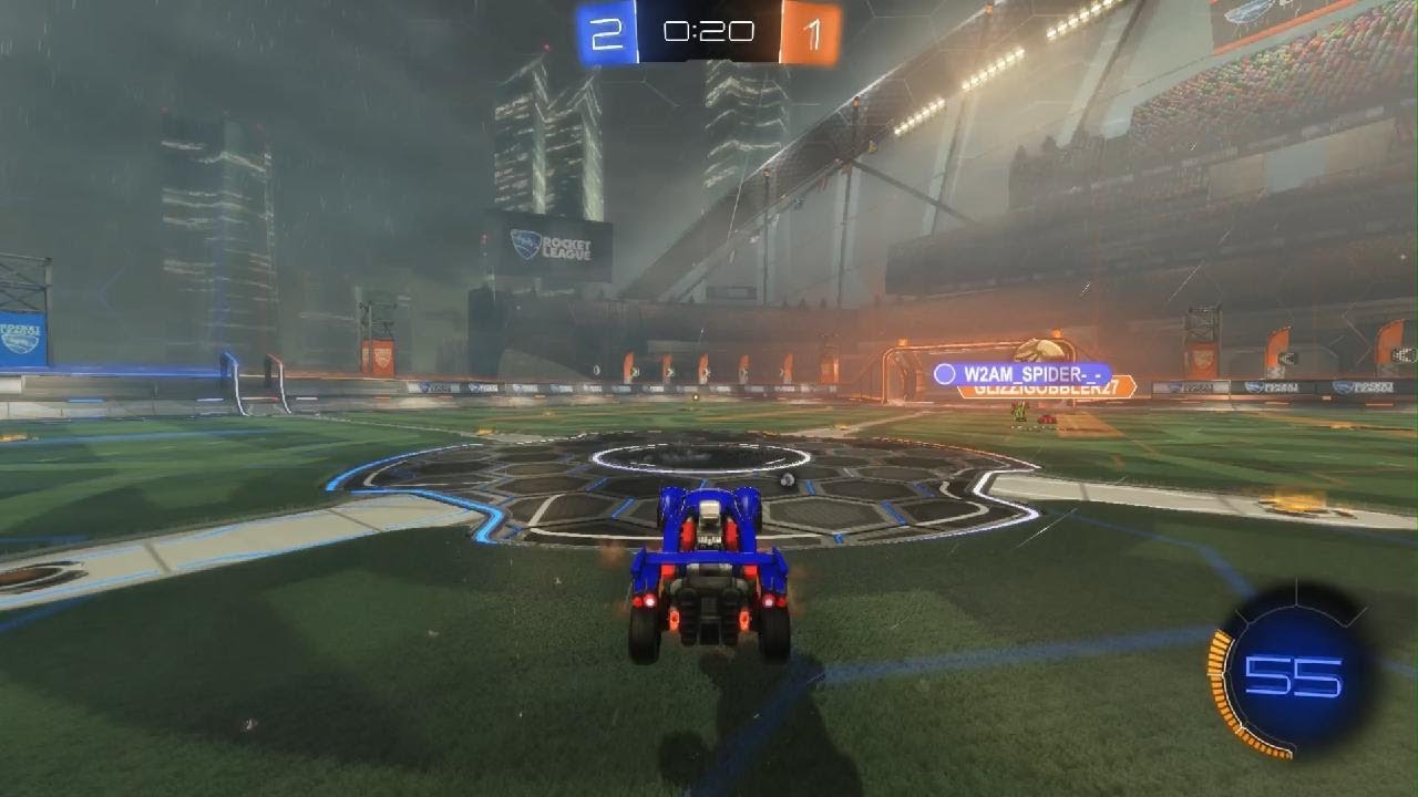 Getting carried by spider  In rocket League