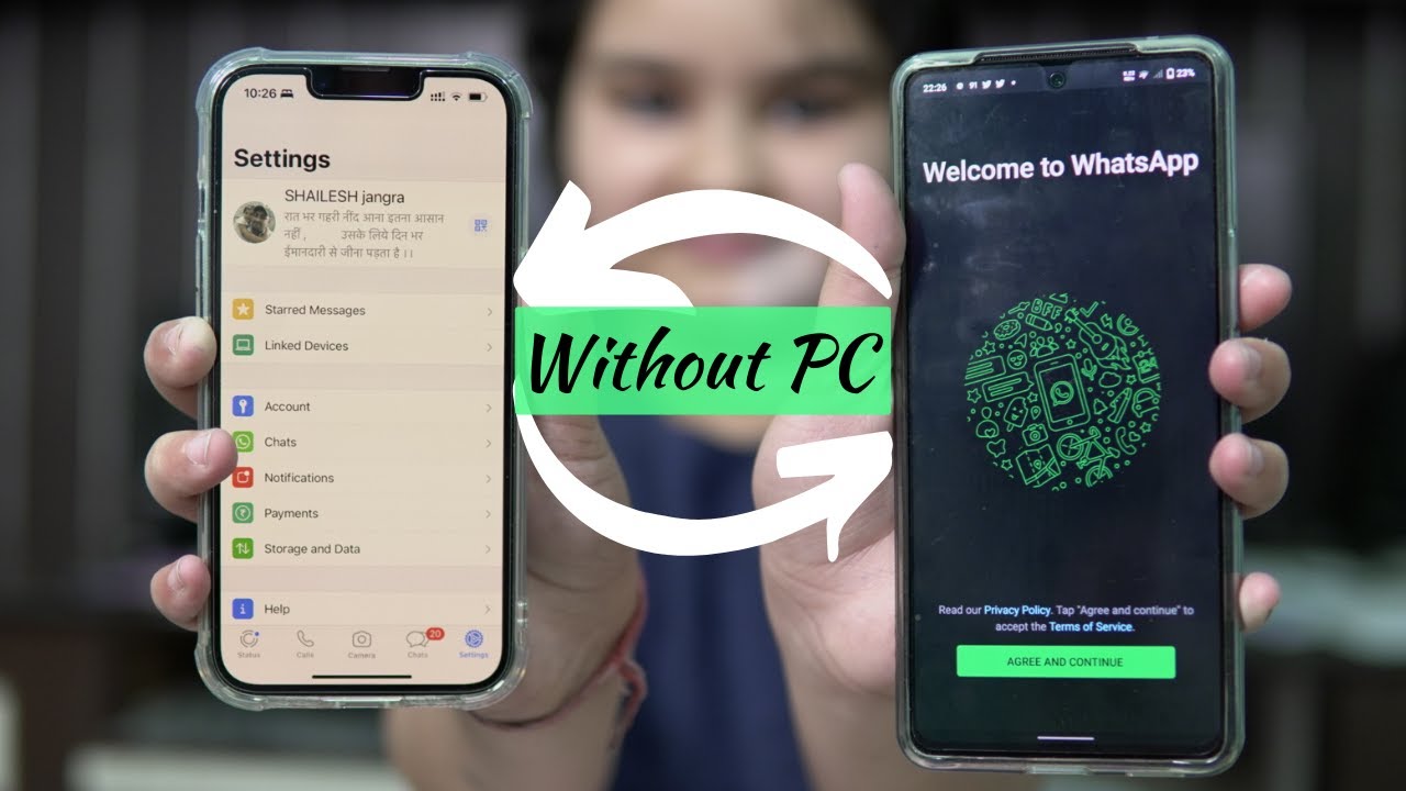 Transfer WhatsApp Data from Android to iPhone Without PC