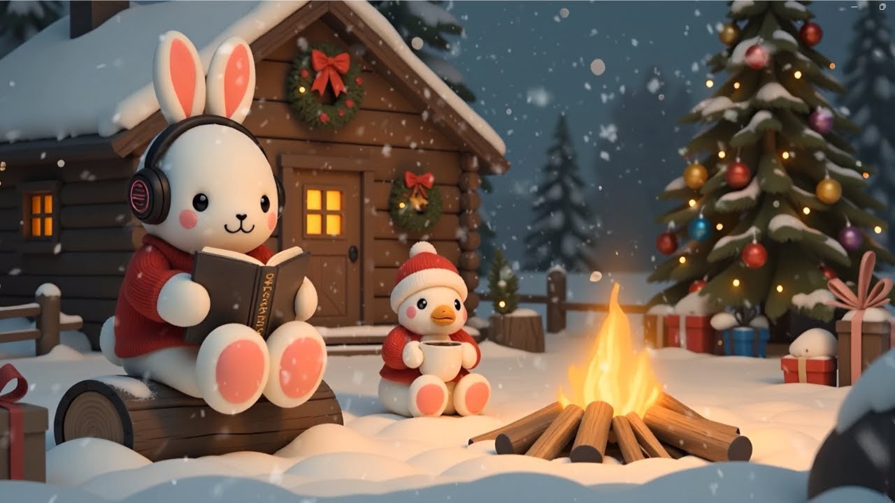 Christmas Lofi Jazz-Cozy Winter Night 🎄| Soft Jazz beats for Calm Work & Relaxation☕