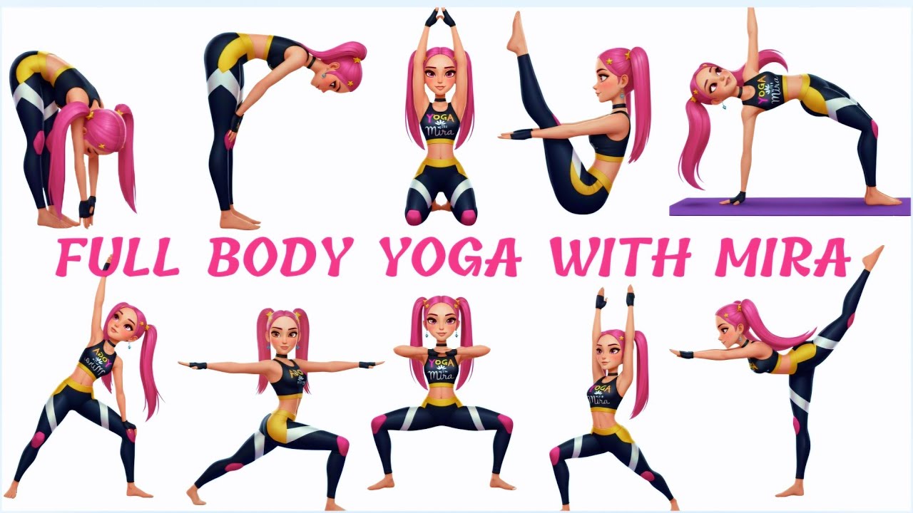 FULL BODY YOGA WITH MIRA | YOGA FOR KIDS | YOGA K-POP | BODY TONING | MIRA RUMI ZOEY 