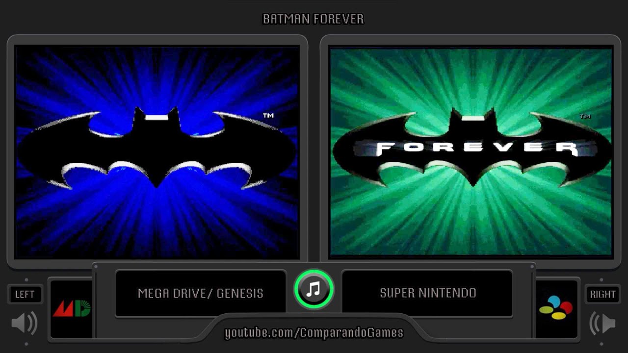 Batman Forever (Sega Genesis vs Snes) Side by Side Comparison