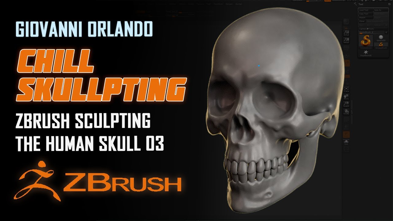 3D Sculpting & Relax in Oblivion pt.3 | Zbrush 3D Skull | Full process creation by Giovanni Orlando