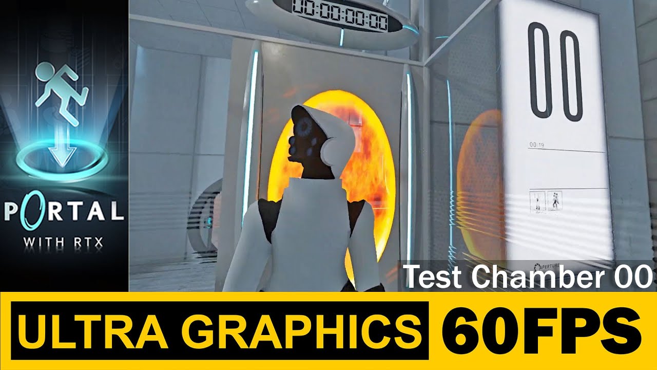Test Chamber 00, Haydee in Portal with RTX, Walkthrough, Gameplay, No Commentary, Third Person