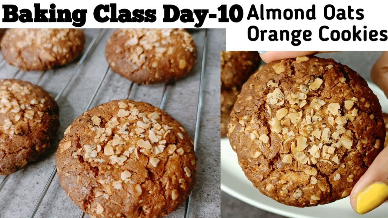 Baking Class Day-10~Almond Oats Orange Cookies Recipe in Airfryer Oven| Geek AiroCook|ओट्स कूकीज