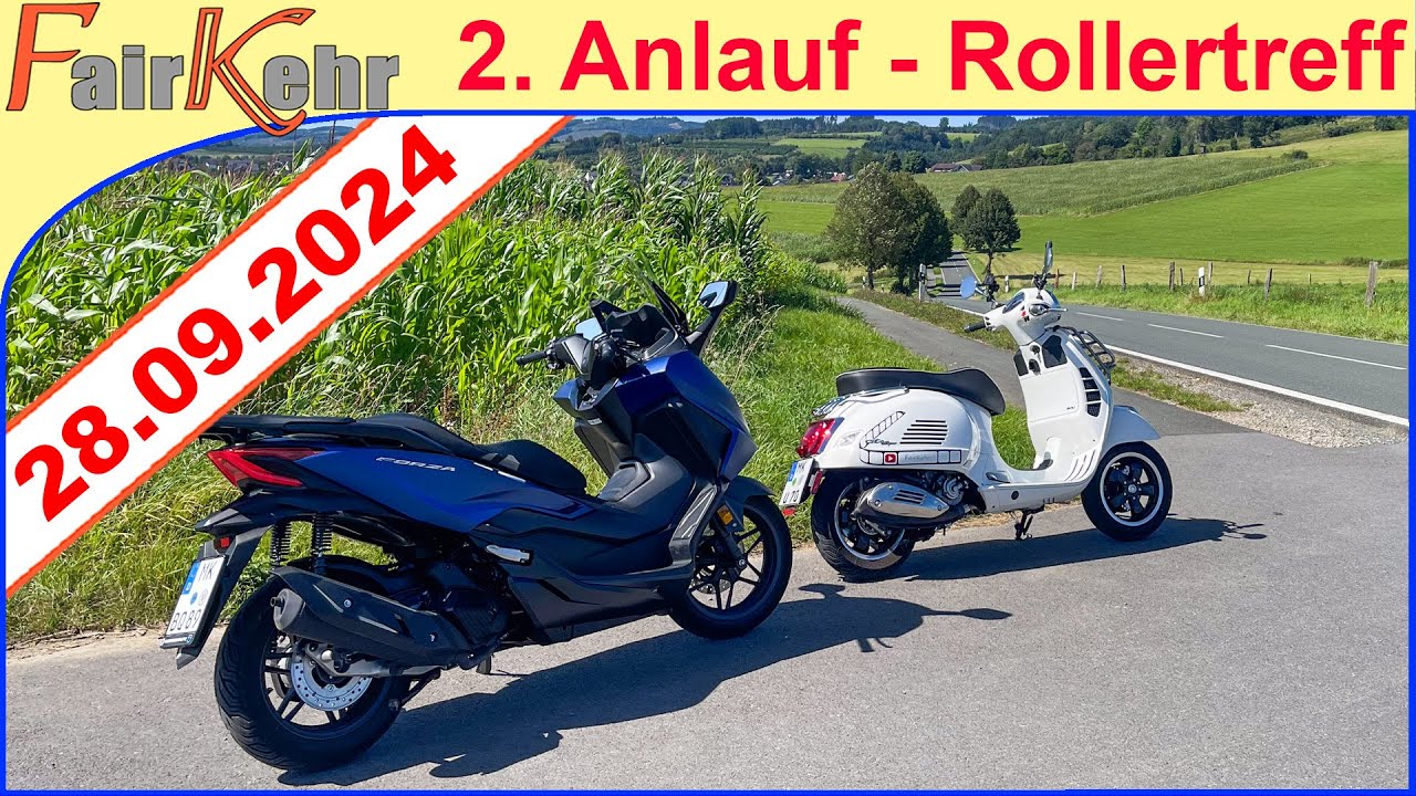 Rollertreff am Biggesee - Tour mit Vespa u. Forza