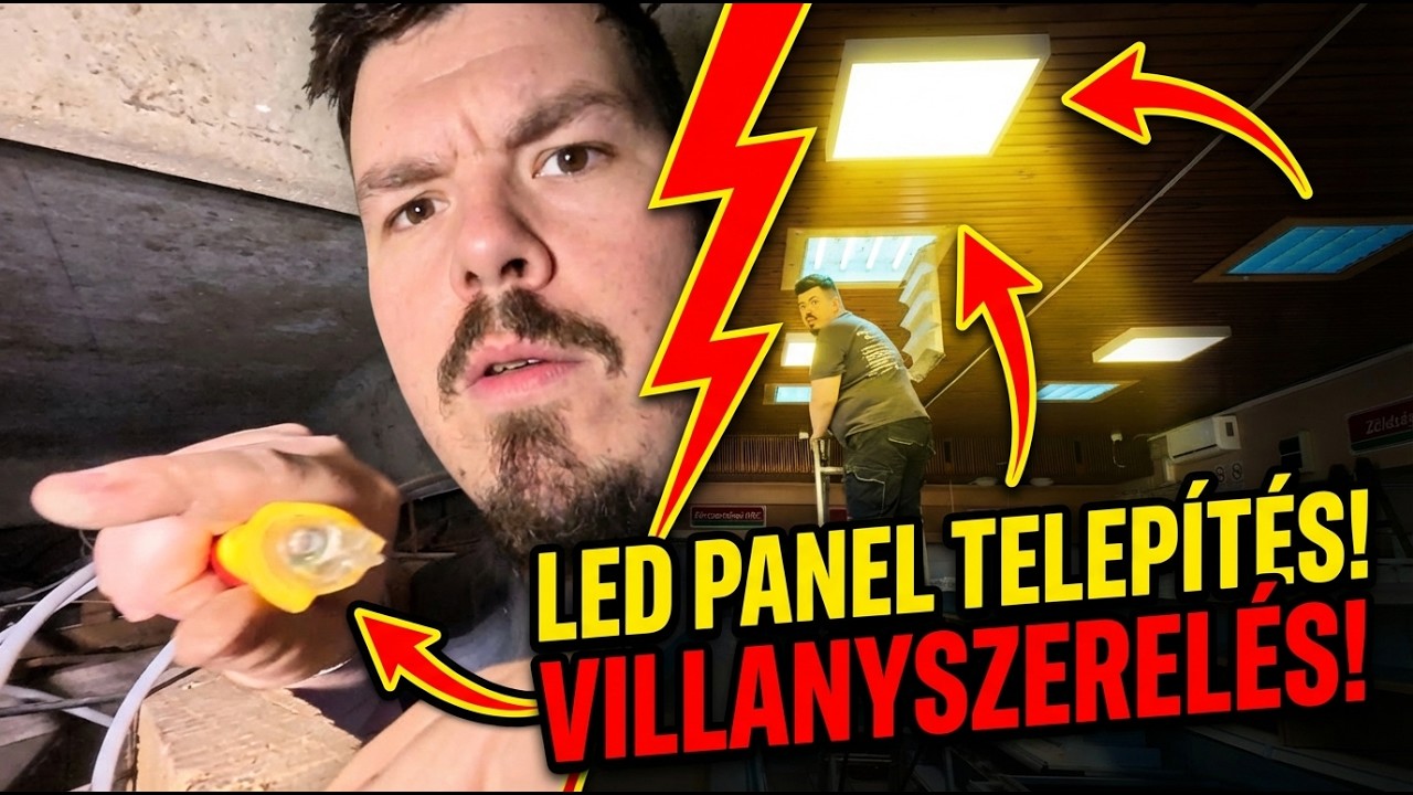 VILLANYSZERELÉS & LED PANEL: Így lett új fényben a bolt! ⚡️#1