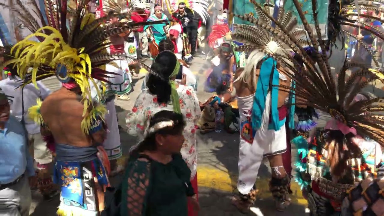 Danza Azteca en Axochiapan Morelos (1) 2023 Convercion San Pablo Apóstol.