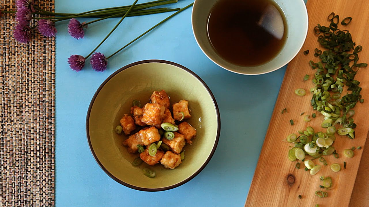 Como fazer tofu frito japonês