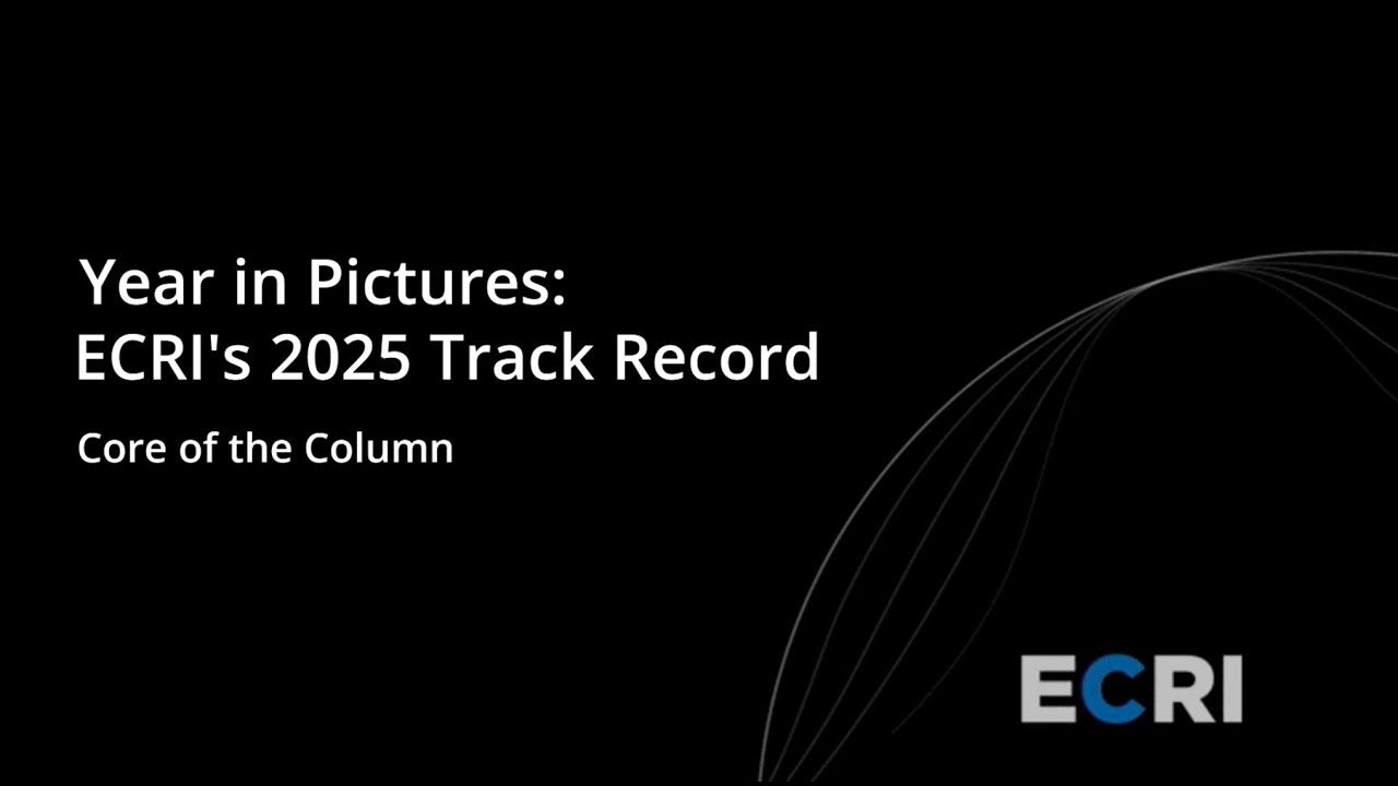 Year in Pictures: ECRI's 2025 Track Record