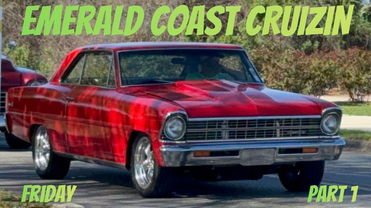 EMERALD COAST CRUIZIN , Friday’s Show PART 1 , Panama City Beach, FL Beautiful Classic Cars & Trucks