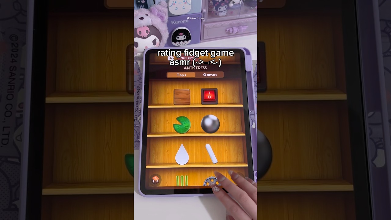 rating fidget game app asmr 👾#asmr#ipad#apple #app #game #fidget#fidgettoys#sanrio #fyp #asmrsounds