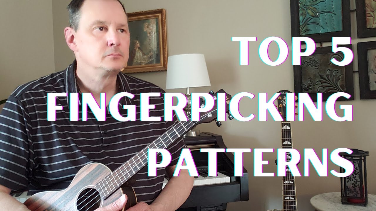 TOP 5 FINGERPICKING PATTERNS for the UKULELE Made Easy - Best and Most Common -  Fingerpicking #1