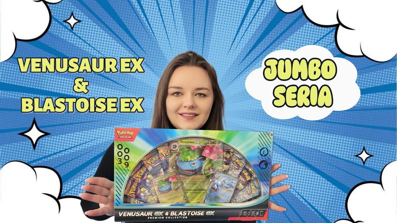 JUMBO SERIA VOL. 1! VENUSAUR EX & BLASTOISE EX - PREMIUM COLLECTION