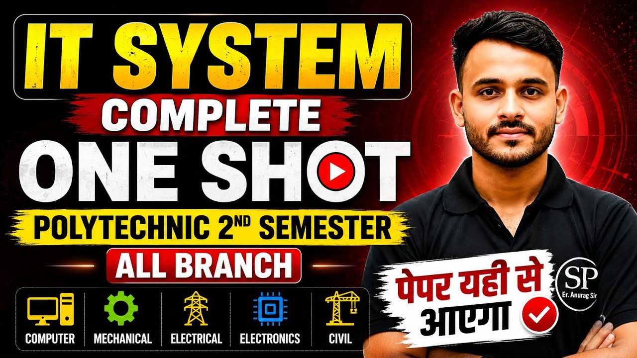 🔴 IT-SYSTEM || ONE SHOT 🔥 || 2ND SEMESTER ALL BRANCH 🎯|| सम्पूर्ण तैयारी || BTEUP SEMESTER EXAM
