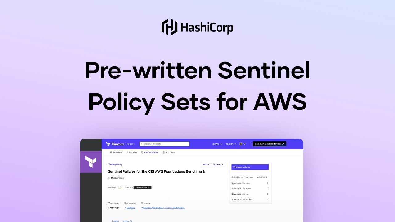 Pre-written Sentinel Policy Sets for AWS