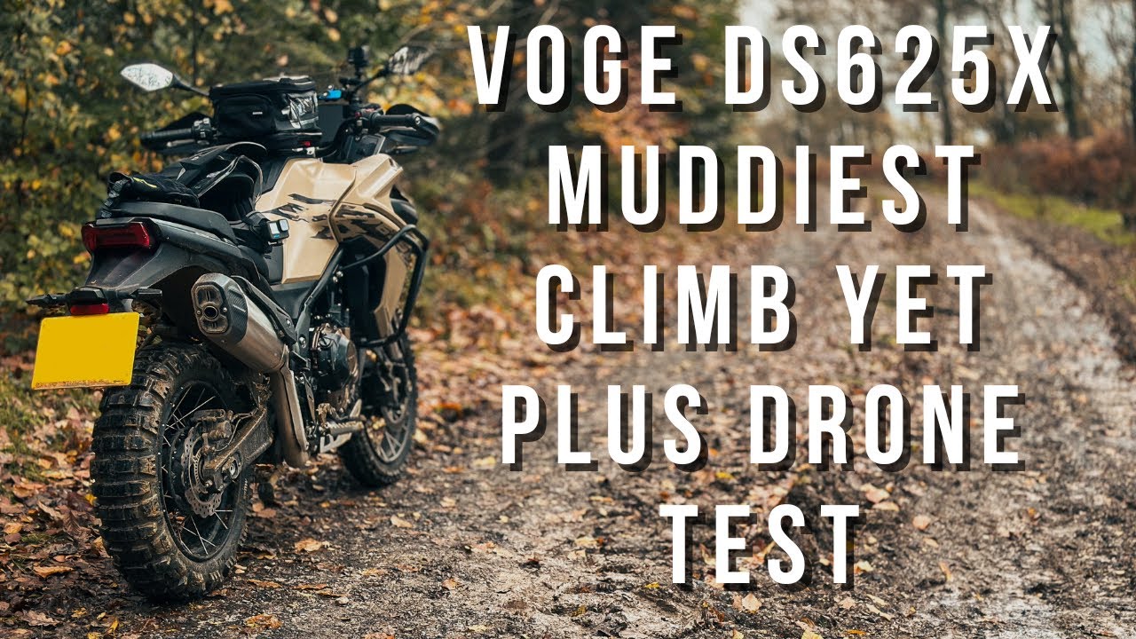 Voge DS625X: самый грязный подъём + тест дрона