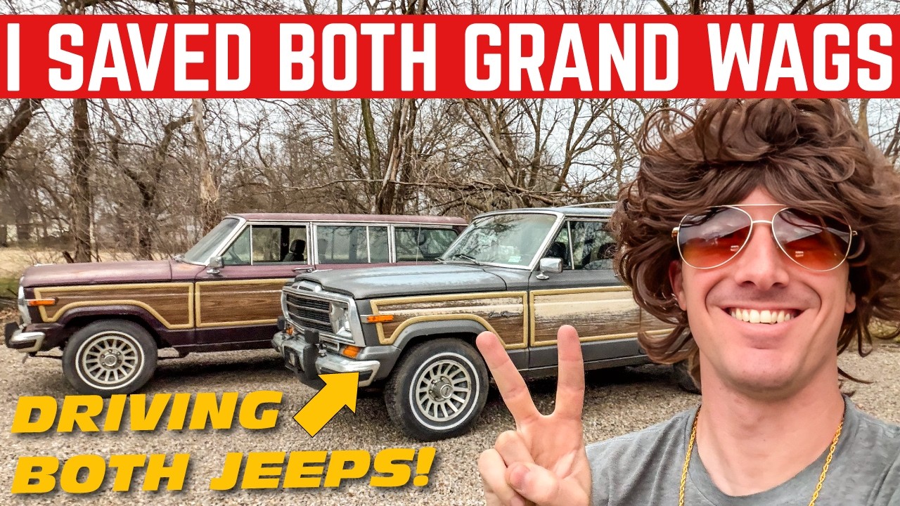 SAVED FROM THE CRUSHER: DRIVING BOTH OF MY FIXED JEEP GRAND WAGONEERS AT ONCE