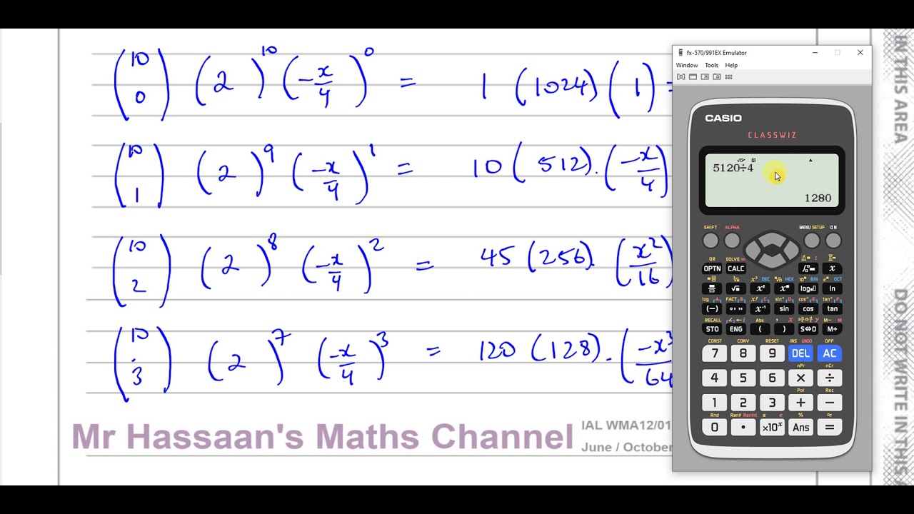 WMA12/01 IAL (Edexcel) P2 June/Oct 2020 Q1 Binomial Expansion