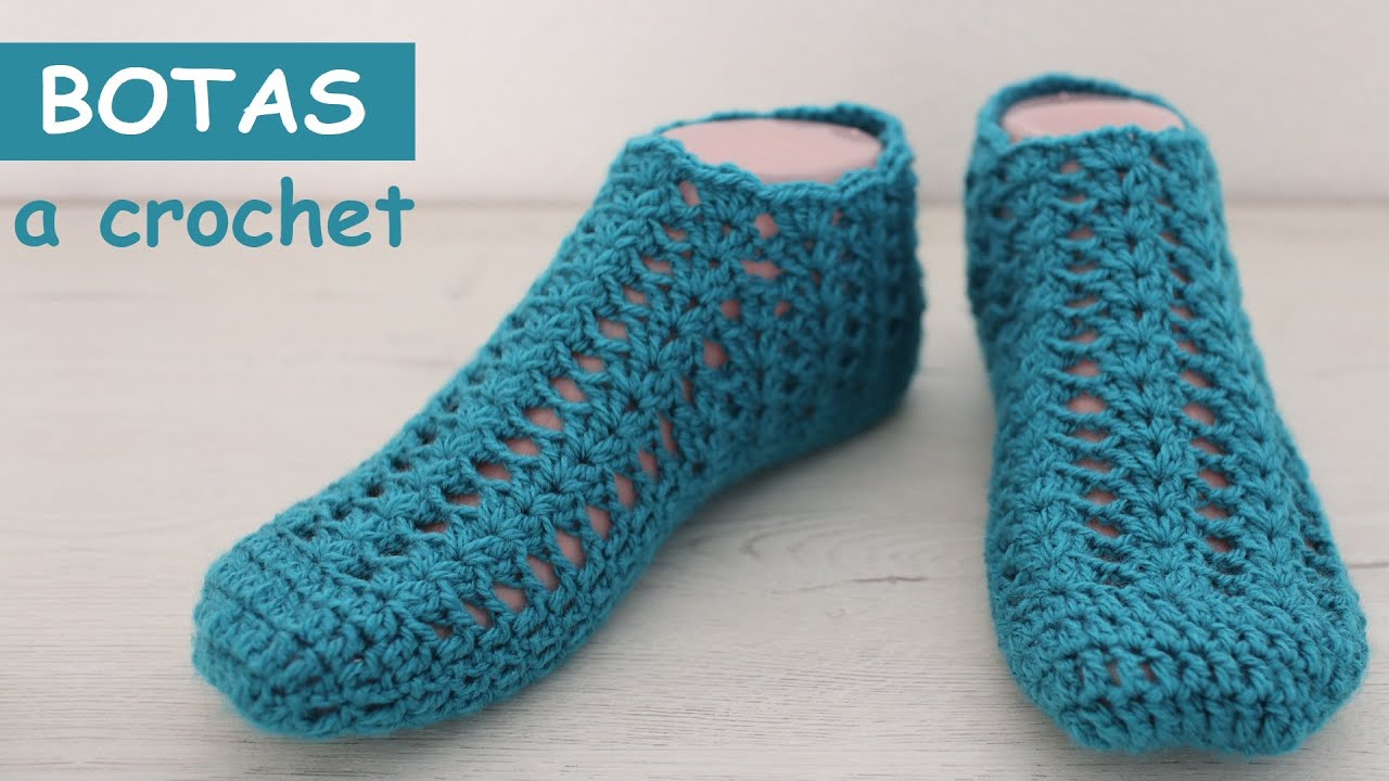 Como tejer botas pantuflas a crochet paso a paso