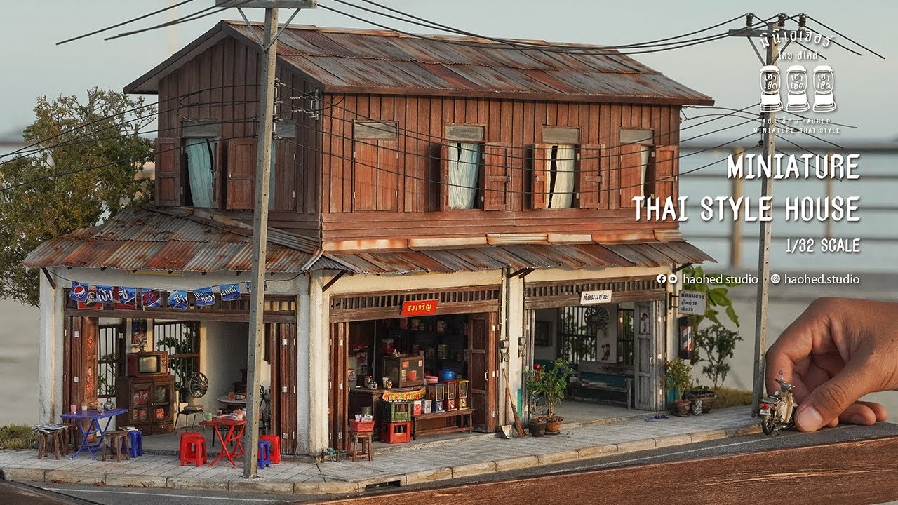 Miniature house Thai style scale 1/32 // HAOHED ep.1 //