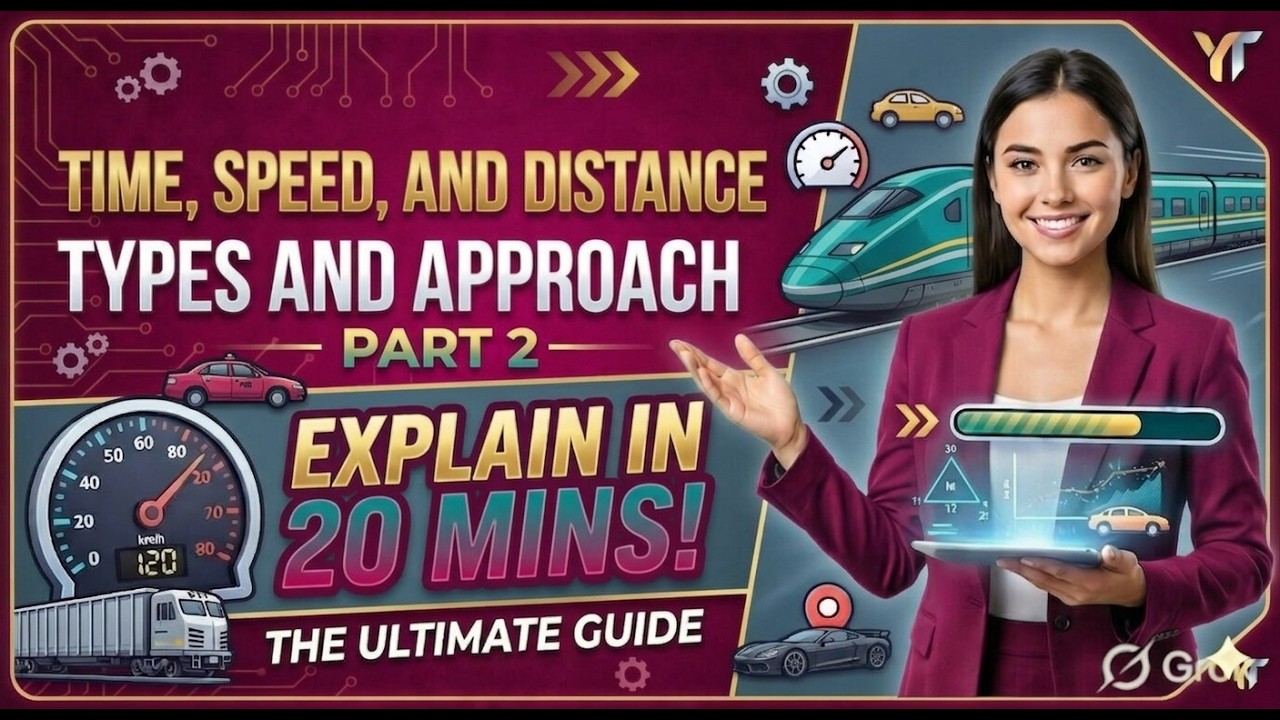 Time, Speed & Distance -2 Types & Approach | Complete Concept in 20 Mins! ⏱️|| HUB OF TRICKS ||