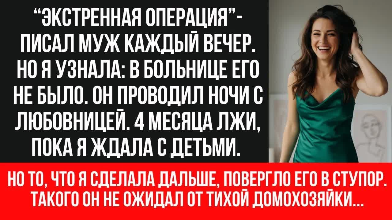 МОЙ МУЖ-ВРАЧ, ПРИКРЫВАЯСЬ СРОЧНЫМИ ОПЕРАЦИЯМИ, 4 МЕСЯЦА ИЗМЕНЯЛ. Я проследила и подала на развод