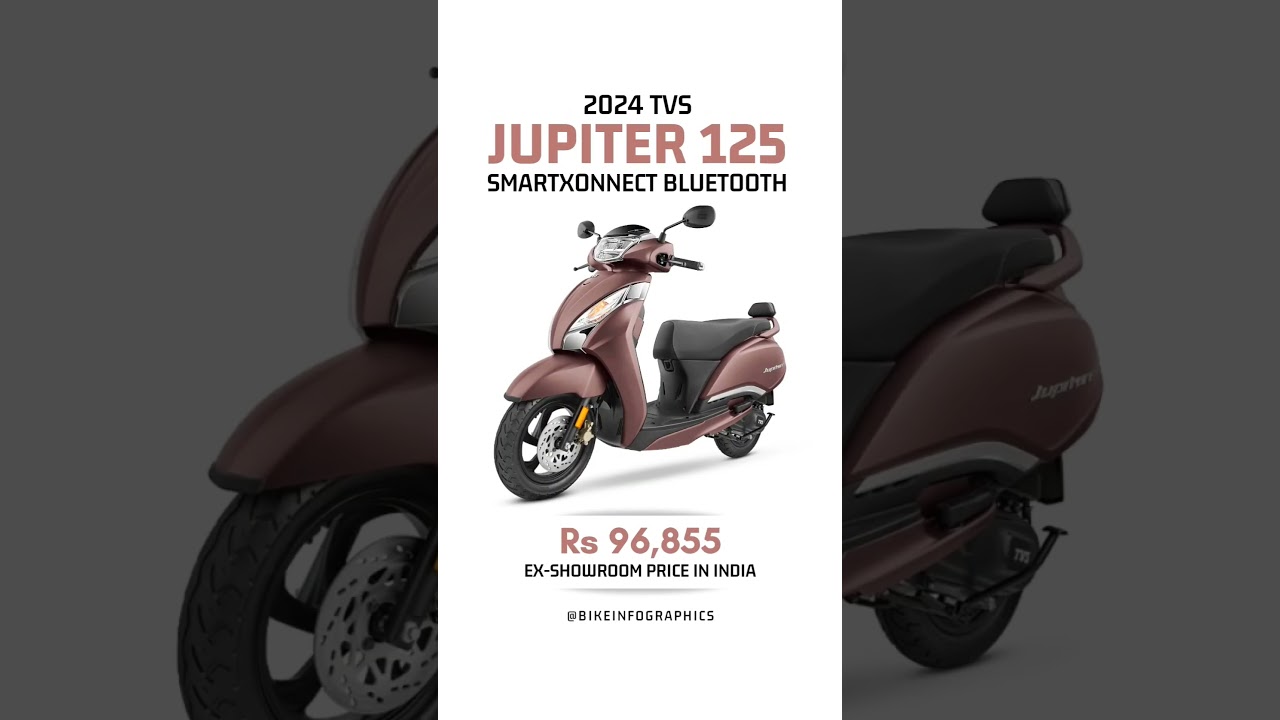 2024 TVS Jupiter 125 Bluetooth Model Launched in India 🇮🇳