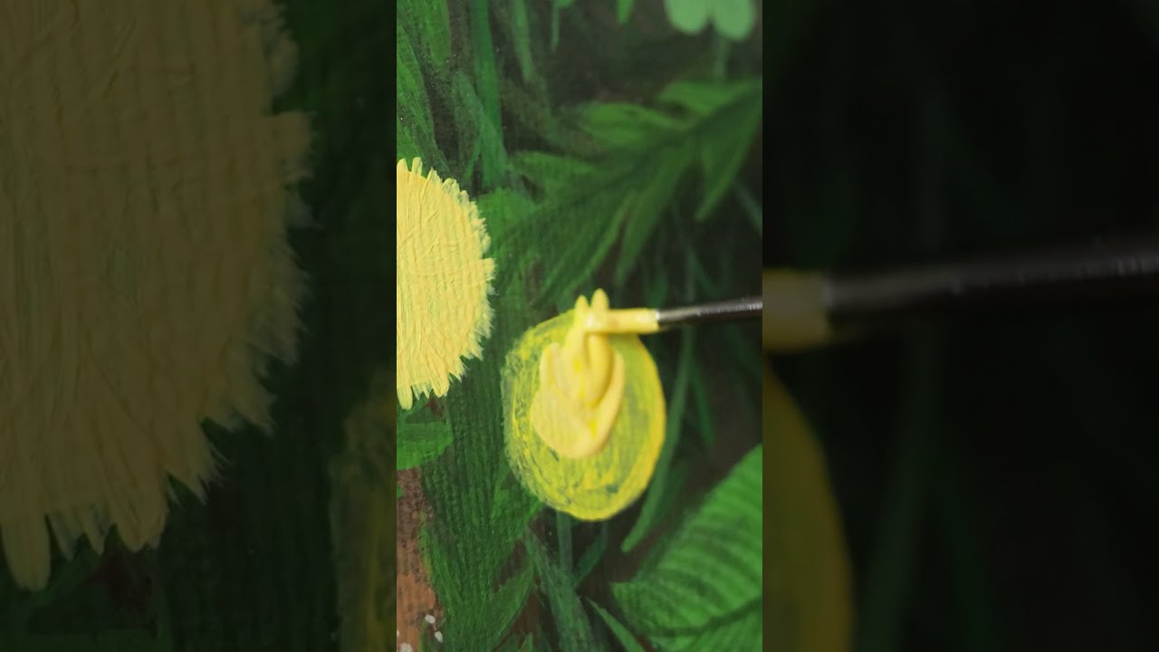 Paint with me 🍀 patch of grass  #painting #acryliconcanvas #artist #acrylicpainting