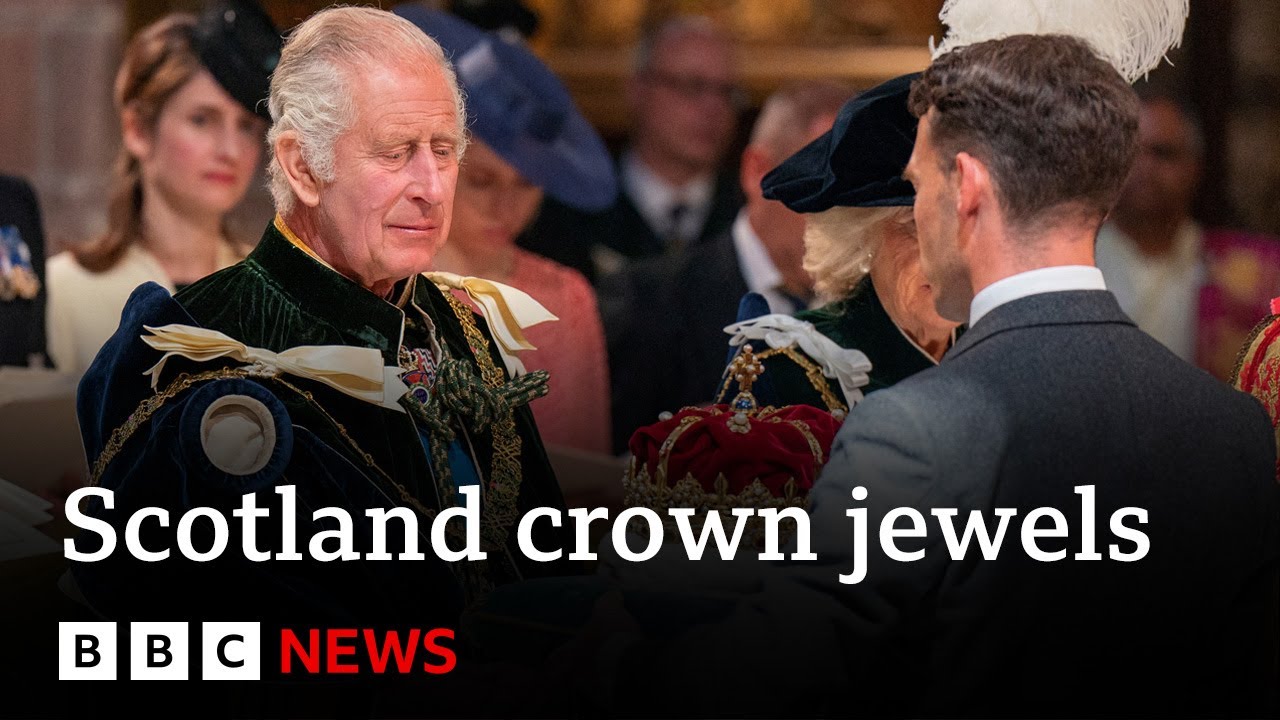 King Charles receives Scottish crown jewels - BBC News