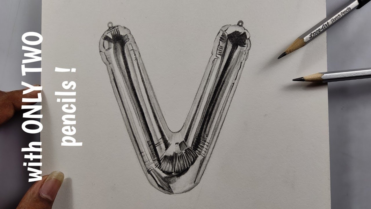 How to draw chrome objects with only two pencils !