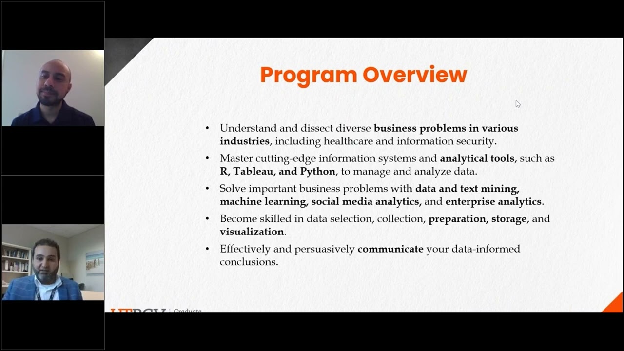 UTRGV Business Analytics and Artificial Intelligence in Healthcare Analytics Specialization Webinar