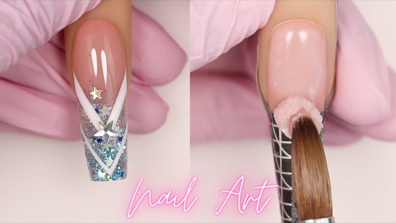 Uñas navideñas estilo invernal  💅🏻✨ Acrylic Nails