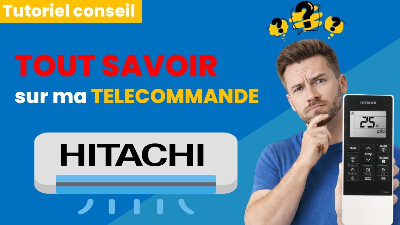 Comment utiliser la télécommande du climatiseur réversible mural Hitachi Dodai 2 ?