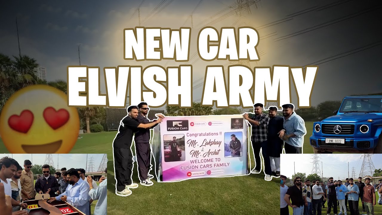 Elvish Army ki new car😍🥰 #cardelivery #elvishyadav #lakshayarchit #fusioncars