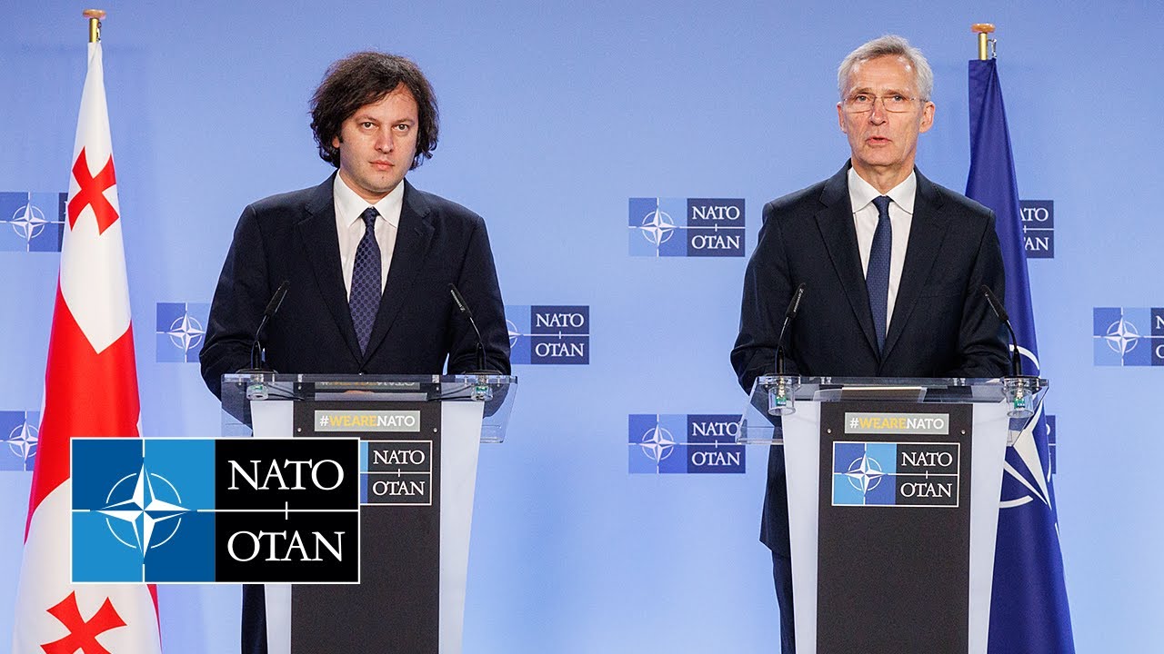 Генеральный секретарь НАТО с премьер-министром Грузии 🇬🇪 Ираклием Кобахидзе, 21 февраля 2024 г.
