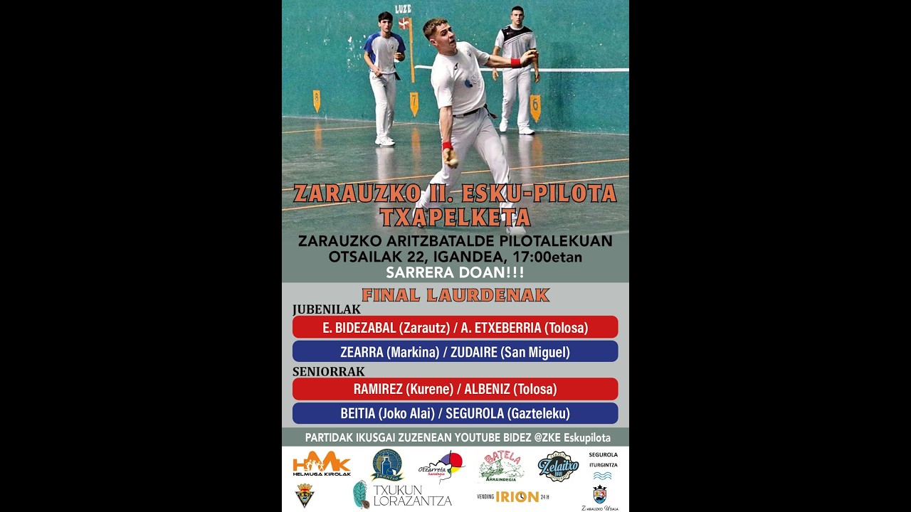 Zarauzko II. Esku-pilota txapelketa / 1. Jardunaldia