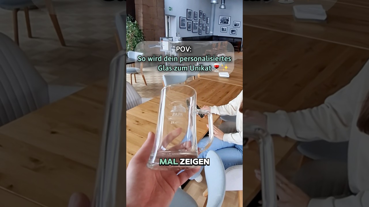 So gravieren wir unsere Gl&auml;ser 🍷🍺 #geschenk #gravur #graviertesglas #personalisiert #shorts
