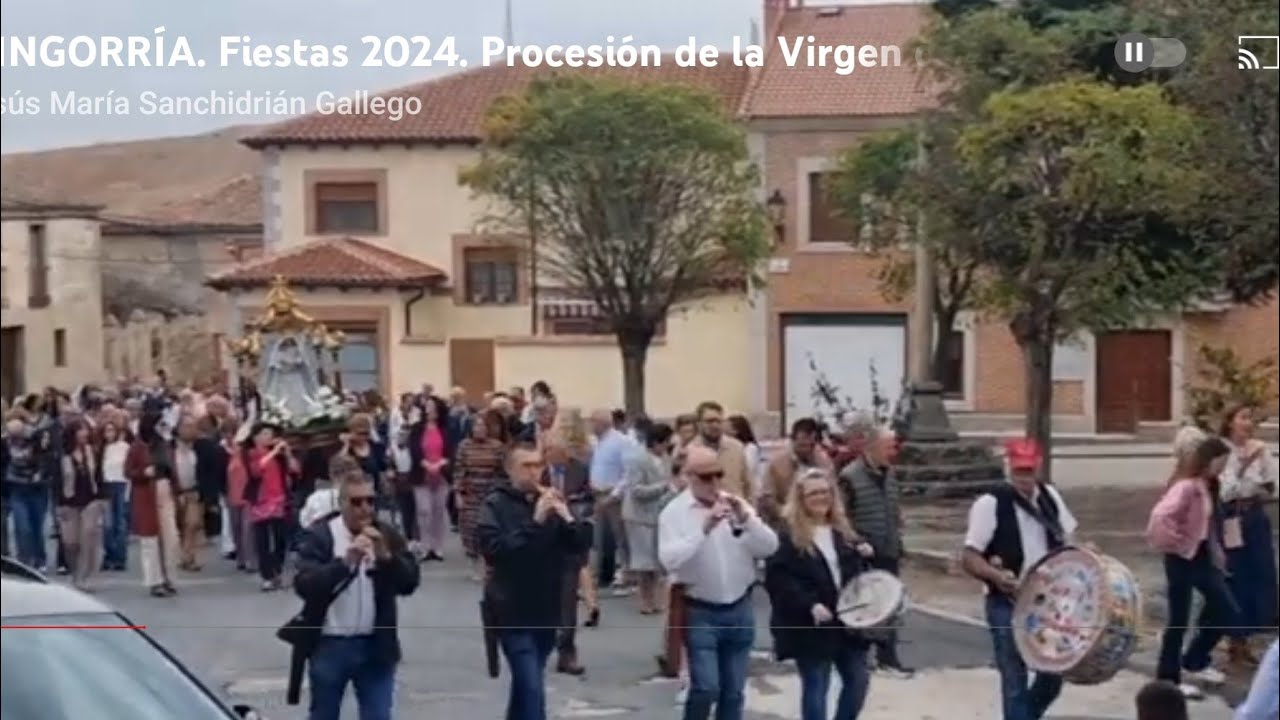 MINGORRÍA.  Fiestas 2024. Procesión de la Virgen del Rosario, 6 de octubre
