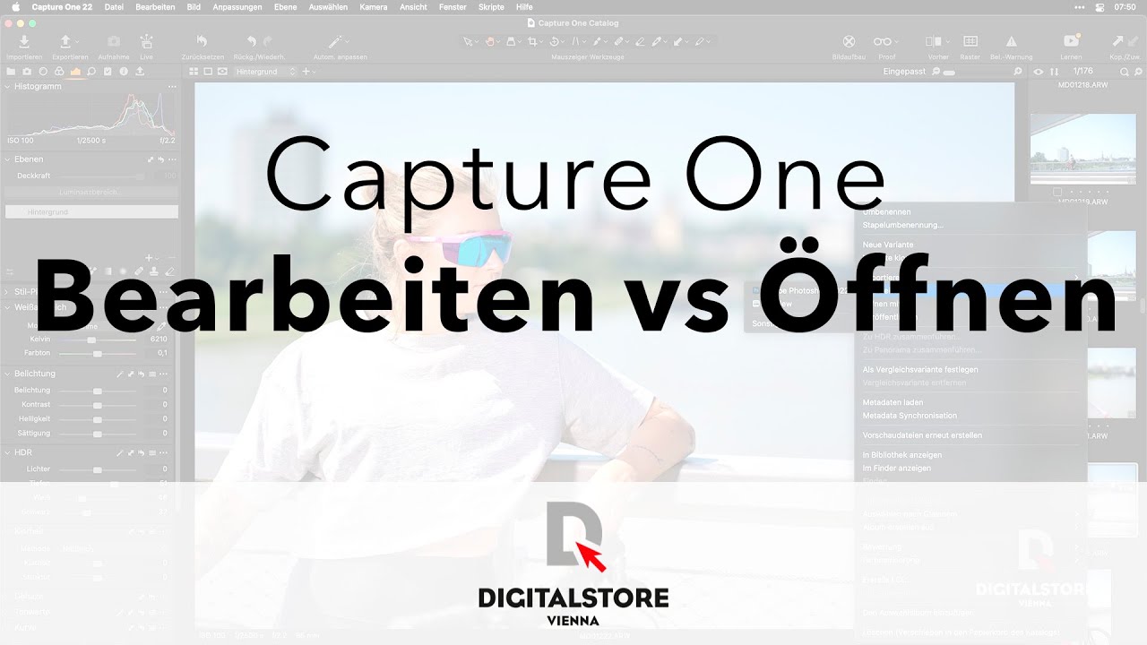 Capture One: Was ist der Unterschied von „Bearbeiten mit“ und „Öffnen mit“?