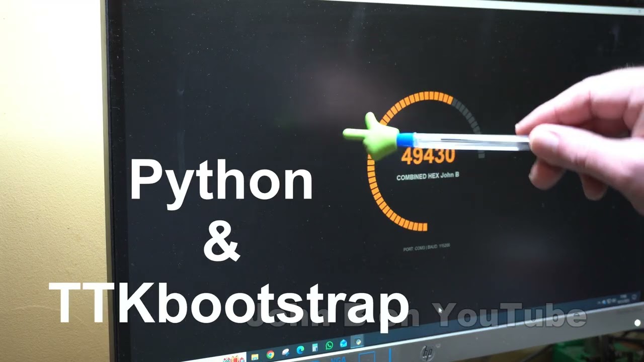Бесплатный цифровой индикатор большого экрана AI / Google Gemini | Пример на Python ttkbootstrap.